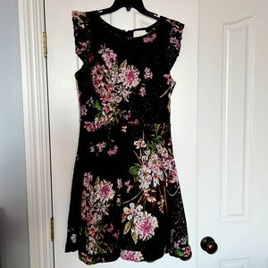 Anthropologie floral eyelet lace dress